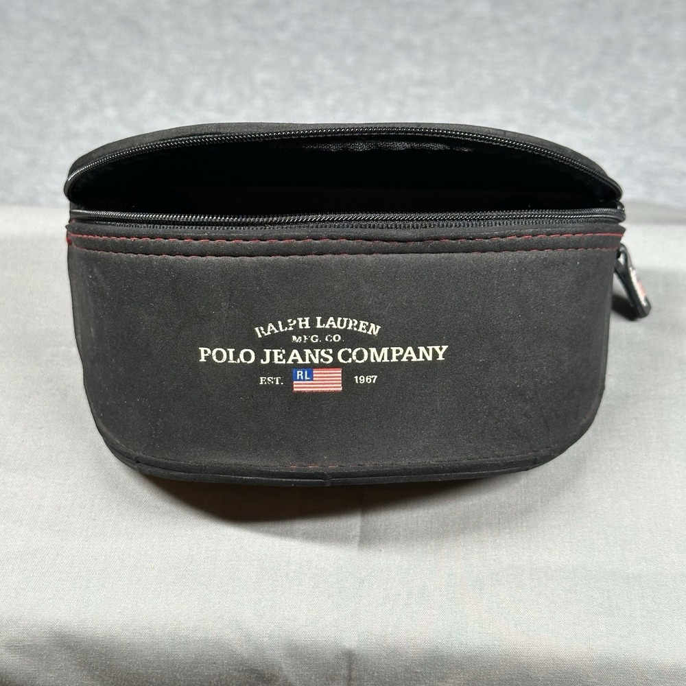 Vintage 90s / Y2K Polo Jeans Co. Ralph Lauren Glasses Case Travel Pouch Zip‎ Up